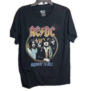 American Classics Vintage ACDC  Tshirt Highway To Hell Black Graphic Unisex Lg